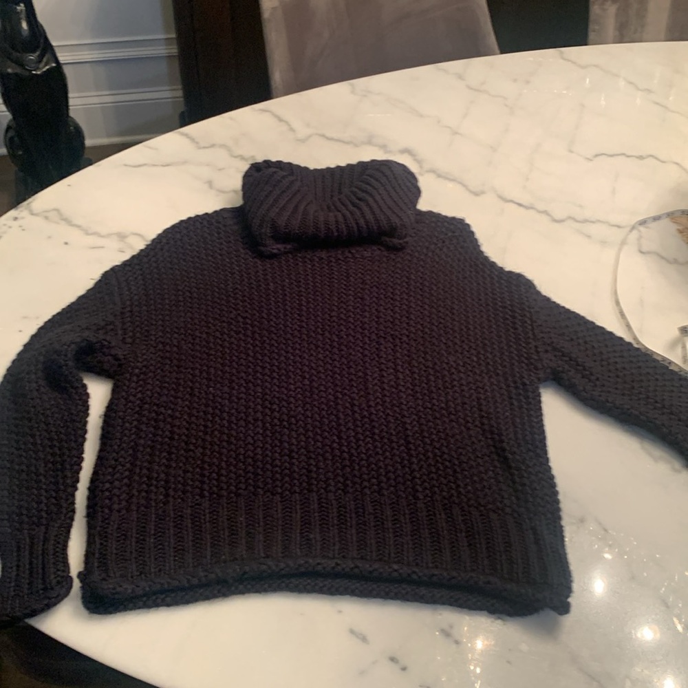 The Odells Slouch OVERSIZED Turtleneck Sweater Small Black - Picture 9 of 12
